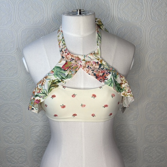 O’Neil’s | ARDEN FLORAL RUFFLE HI-NECK SWIM, Size 12, NWT - Picture 6 of 12
